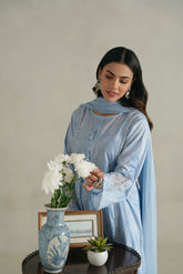 3 Piece Unstitched  Lawn Embroidered Suit (UC0042)